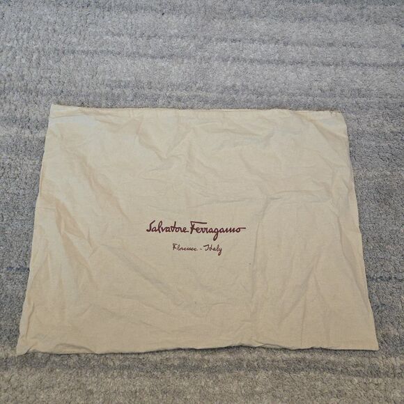 Salvatore Ferragamo White Logo Dust Bag Handbag Purse Extra Large 25x18 Storage - Picture 1 of 6